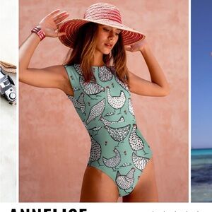 Retro Chicken print once piece from Averie